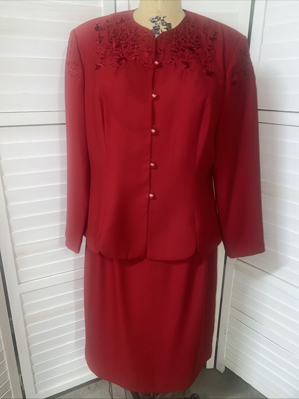 Che Studio 2 Pc Formal Skirt Suit Evening Mother of Bride Jacket Set Sz 16 XL